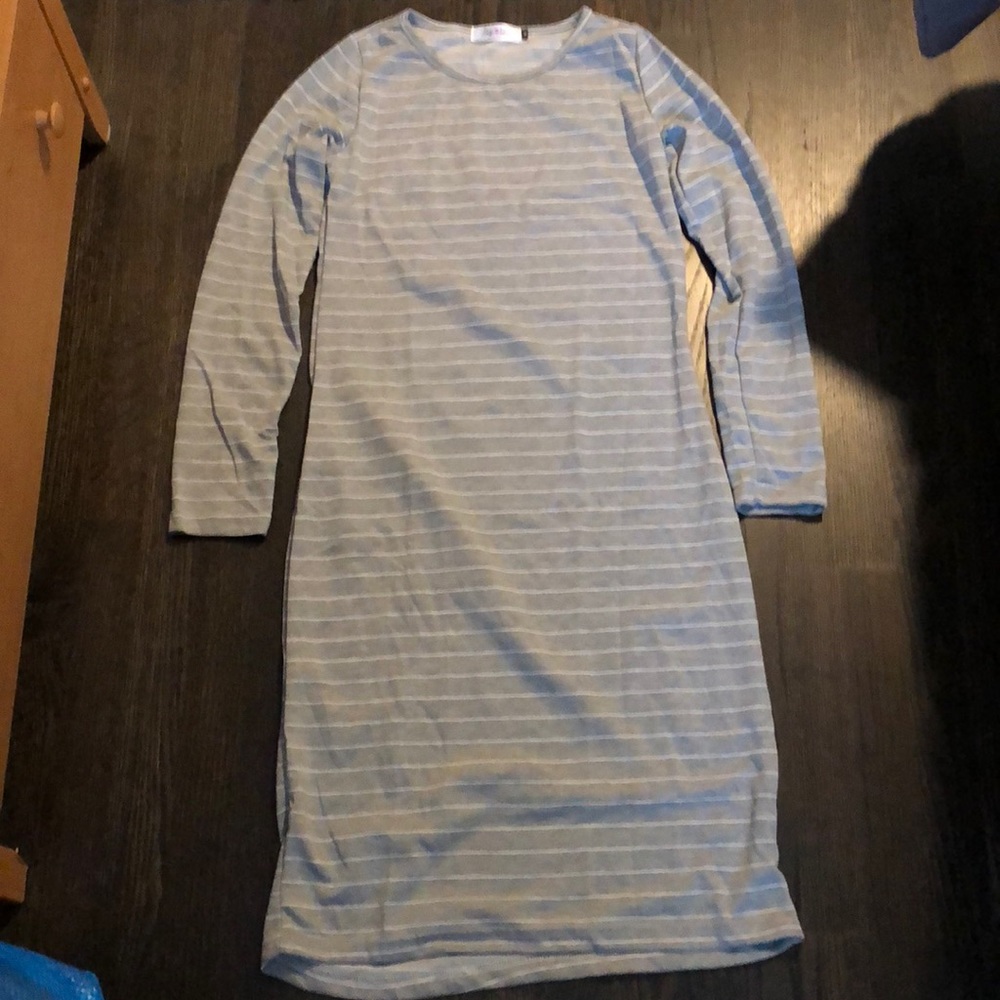 Knee length long sleeve dress